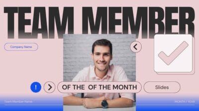 Modern Team Member Of The Month Slides