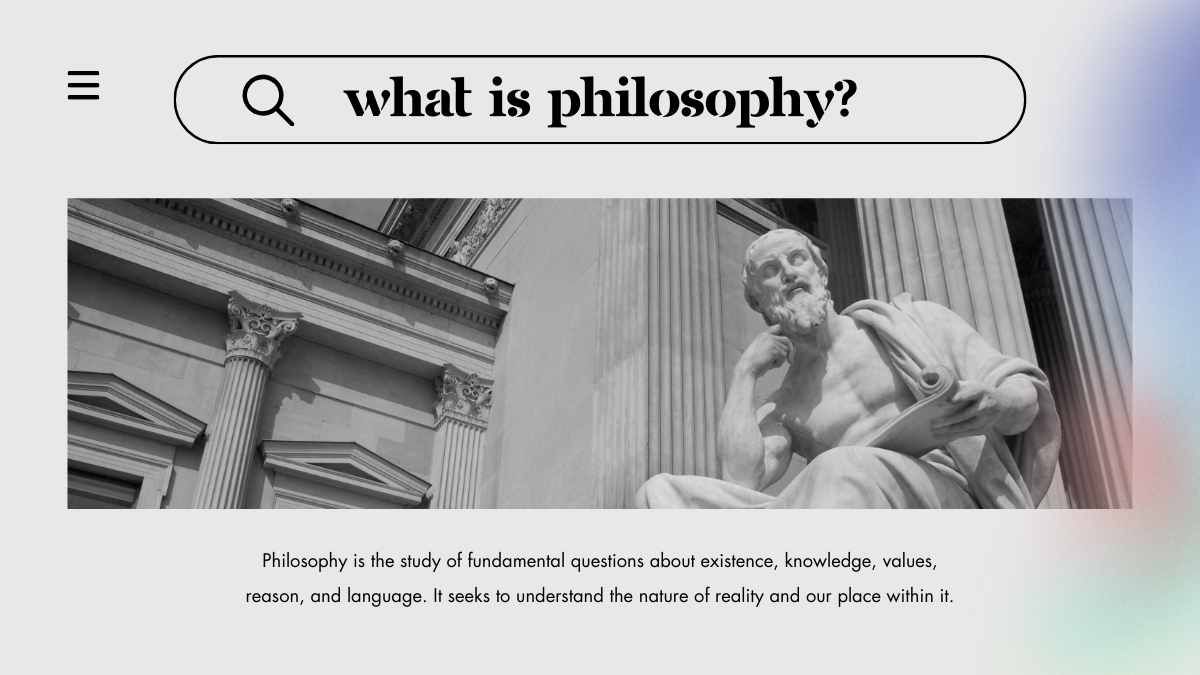 Modern UI Introduction To Philosophy Slides - slide 4