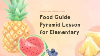 Watercolor Food Pyramid Lesson for Elementary Slides