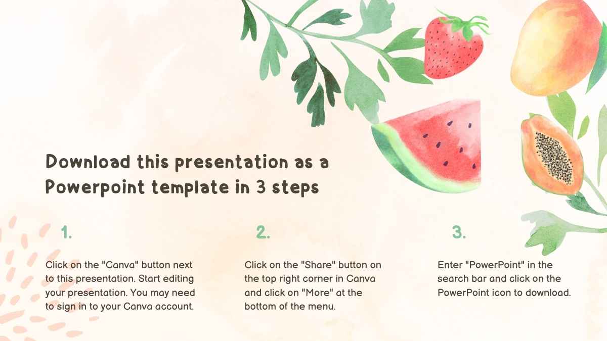 Watercolor Food Pyramid Lesson for Elementary Slides - slide 3