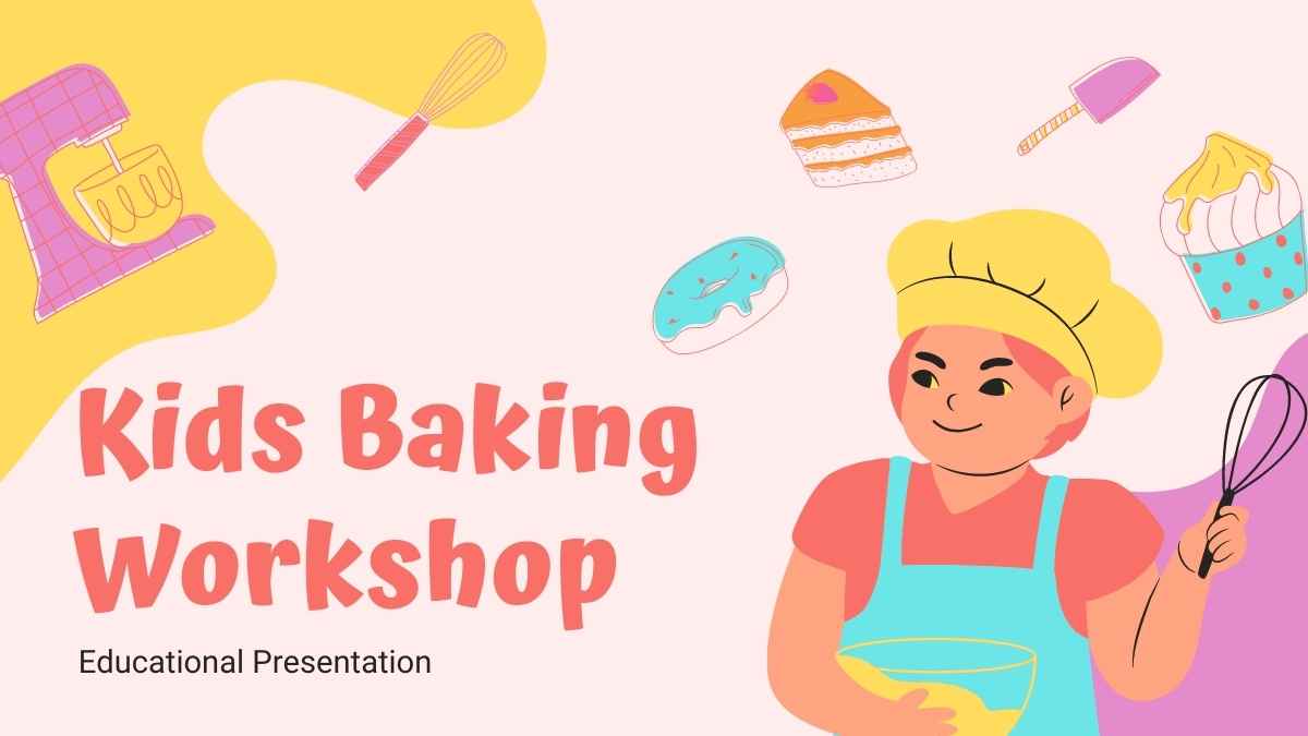 Cute Kids Baking Workshop Slides - slide 1