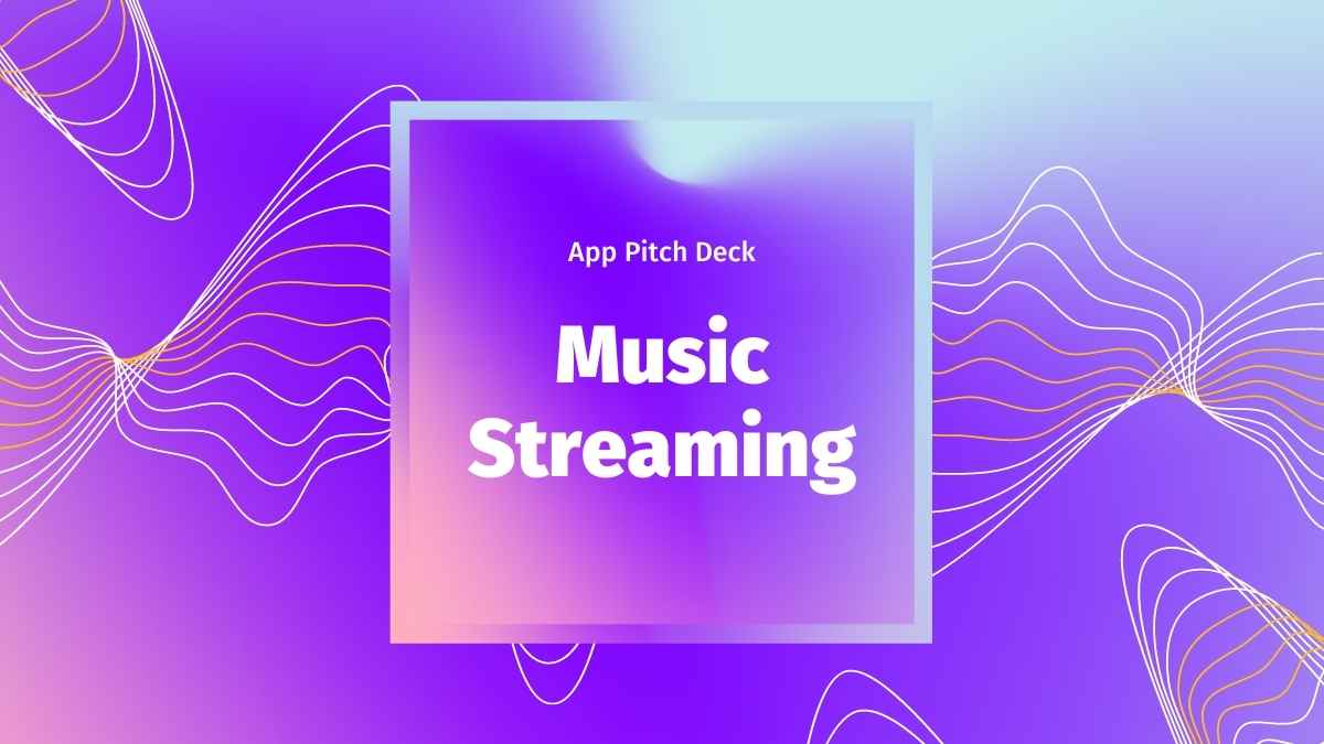 Cool Music Streaming App Pitch Deck - slide 1