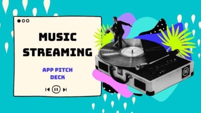 Slide Kreatif Pitch Deck Aplikasi Streaming Musik