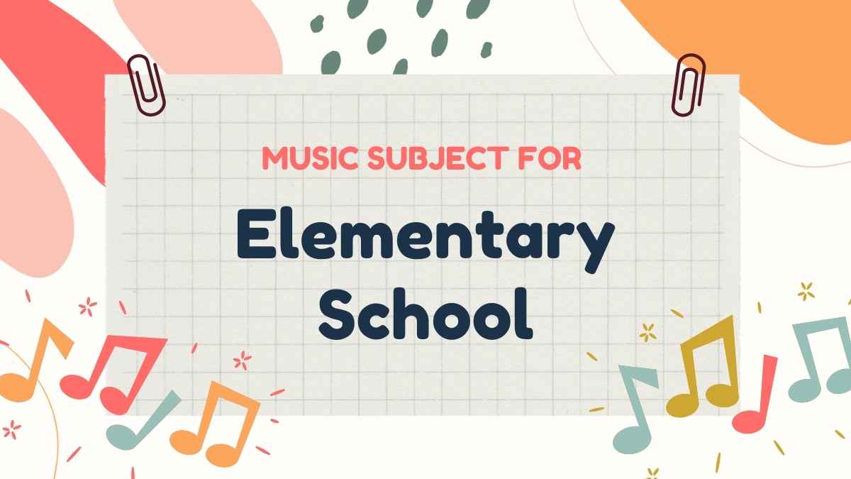 Music Subject for Elementary School Animated Educational Slides - slide 1