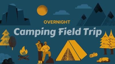 Apresentação Ilustrada de Viagem de Campo para Camping