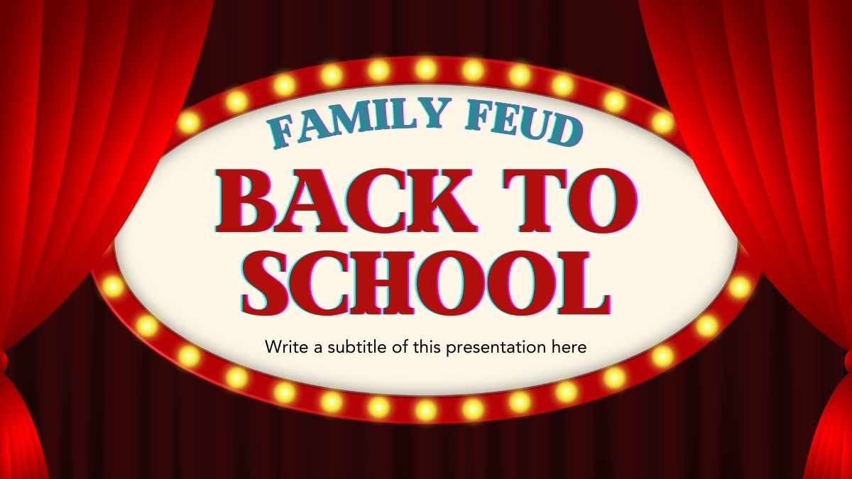 Neon Back to School Game Family Feud Quiz - slide 1