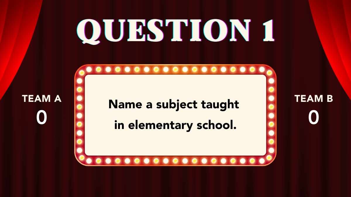 Neon Back to School Game Family Feud Quiz - slide 7