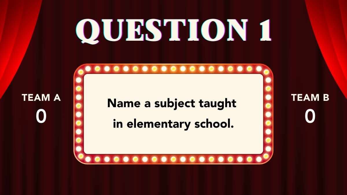 Neon Back to School Game Family Feud Quiz - diapositiva 7