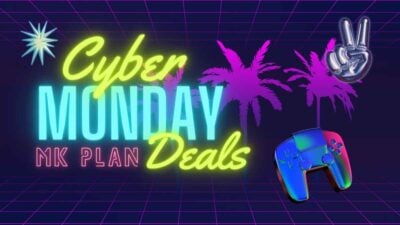 Slide Penawaran Cyber Monday Bergaya Neon