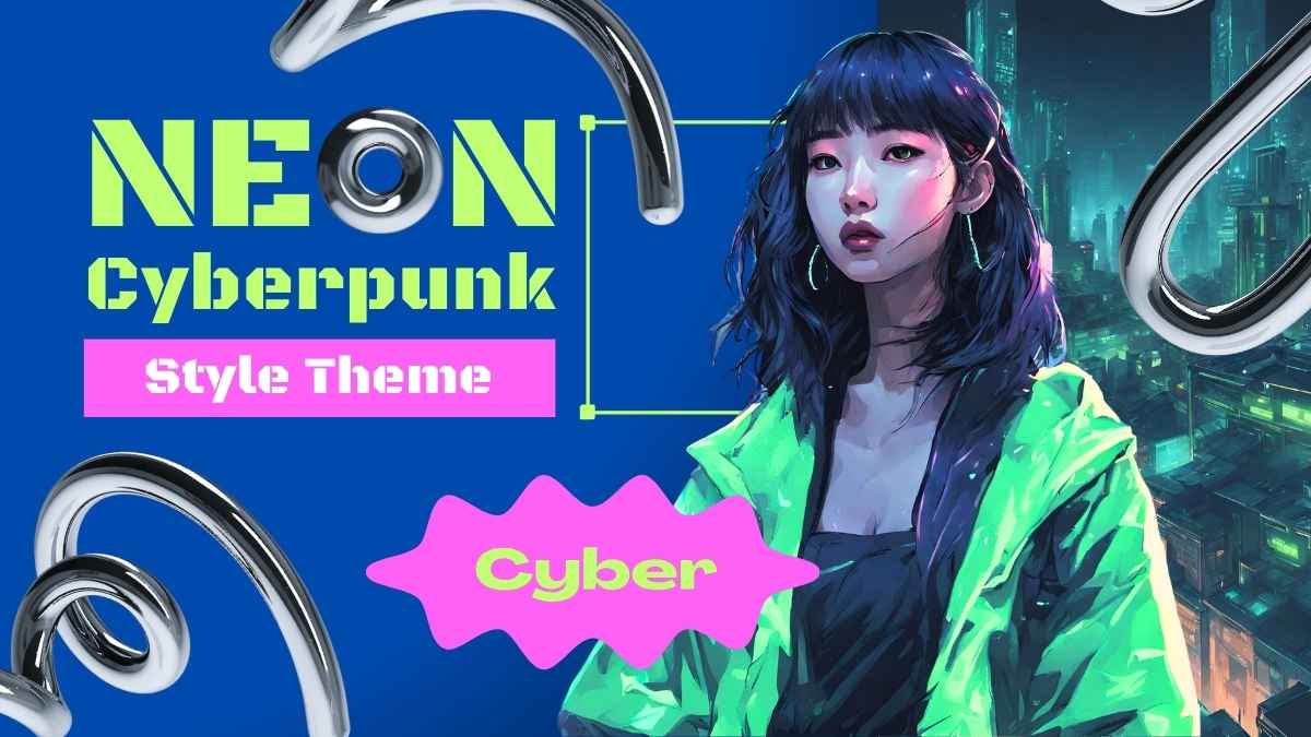 Neon Cyberpunk Style Theme Slides - slide 1