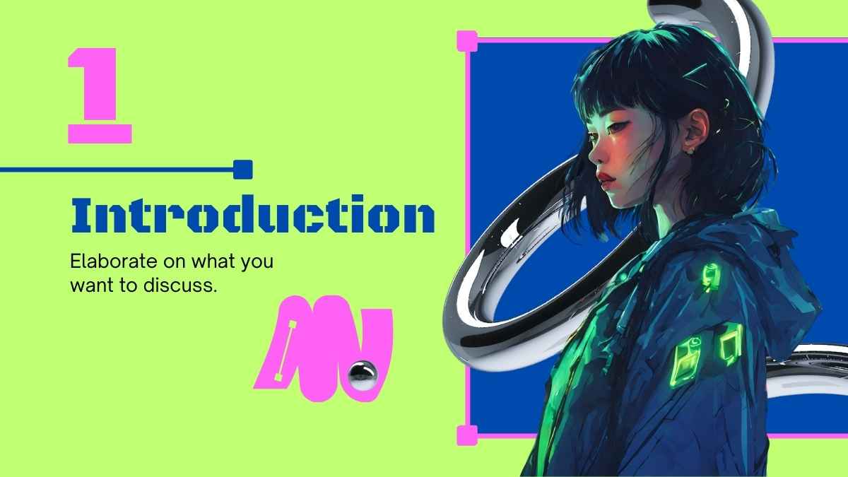 Slides com Tema Estilo Cyberpunk Neon - deslizar 4