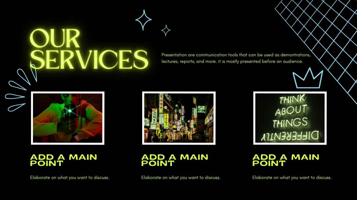 Neon Doodle Creative Agency Slides - slide 9