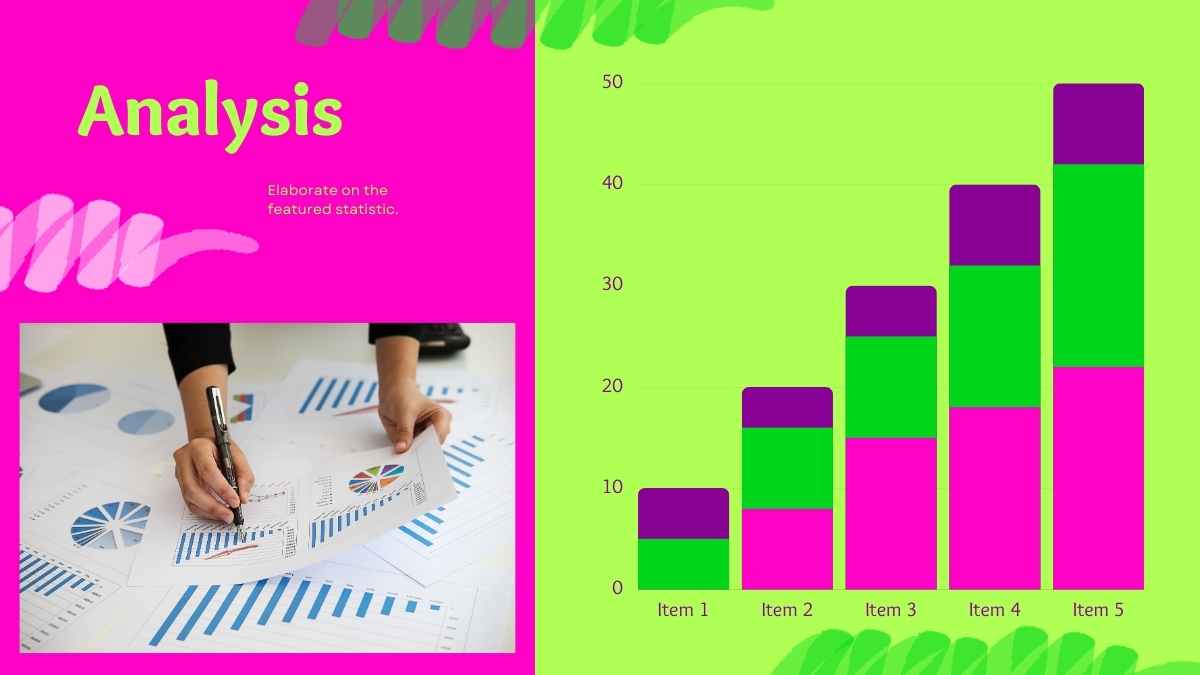 Plantillas del Informe Anual de Proyecto SEO con Garabatos Neón - diapositiva 11