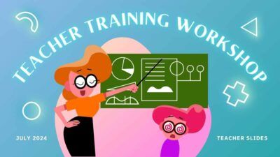 Slides Carnival Google Slides and PowerPoint Template Neon Illustrated Teacher Training Workshop 1