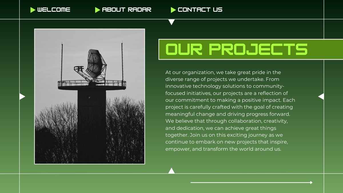 Neon Military Radar Background Slides - diapositiva 1