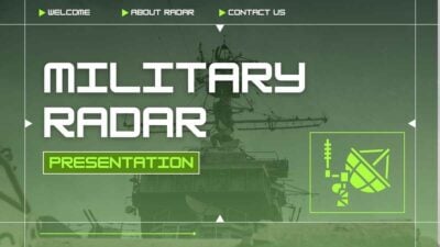 Neon Military Radar Background Slides