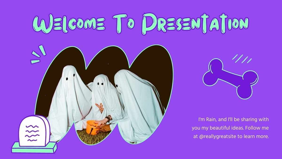 Truque ou Travessura Neon: Slides de Marketing de Halloween - deslizar 5