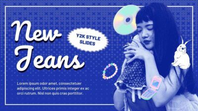 Slides Carnival Google Slides and PowerPoint Template New Jeans Y2k Style Slides 1