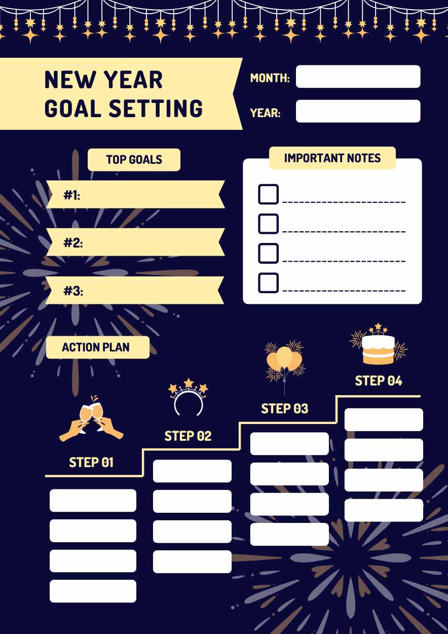 New Year Goal Setting Worksheet - slide 2