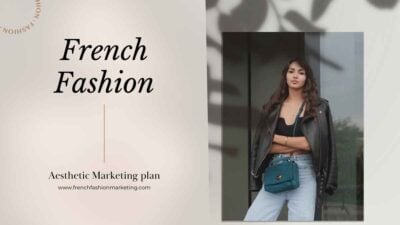 French Fashion Aesthetic Marketing plan Slides