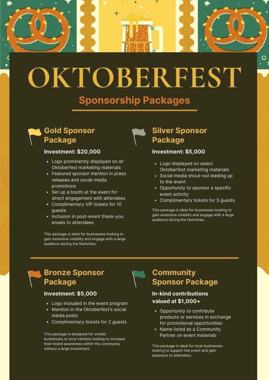 Oktoberfest Sponsorship Packages - slide 1