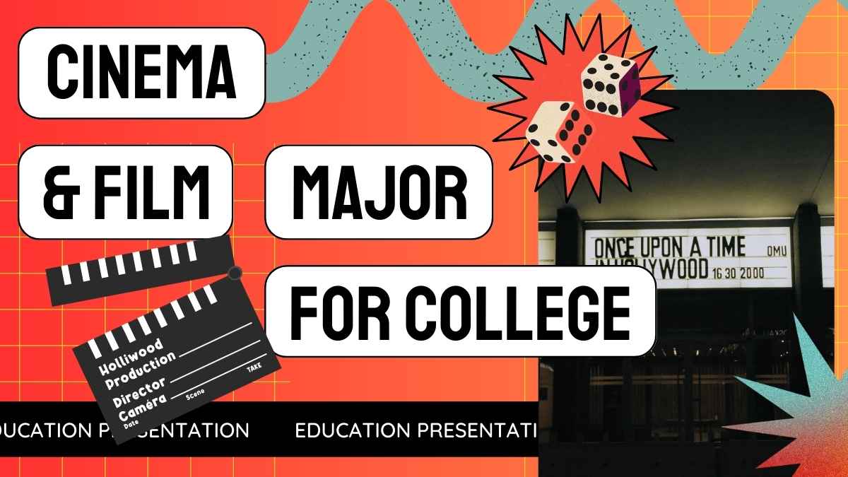 Funky Cinema & Film Major Education Slides - slide 1