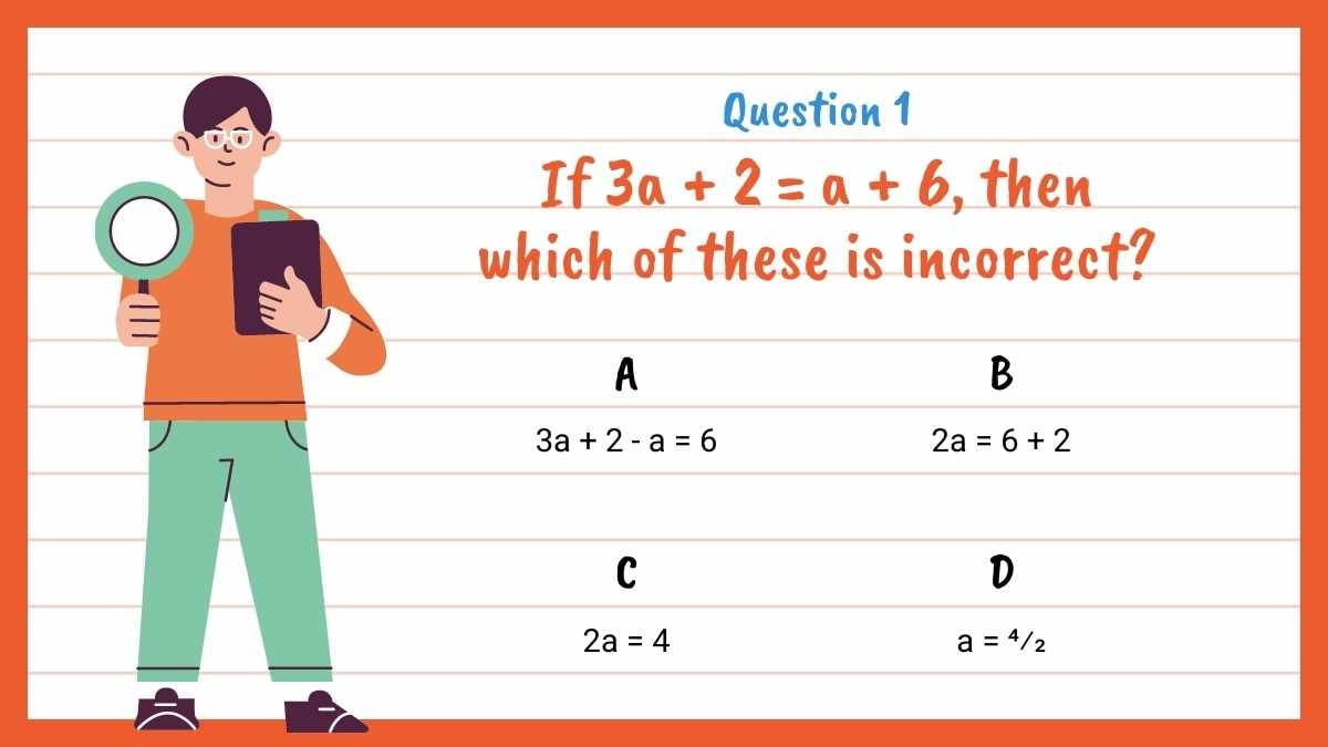 Cute Illustrated Mathematics Quiz Slides - slide 10