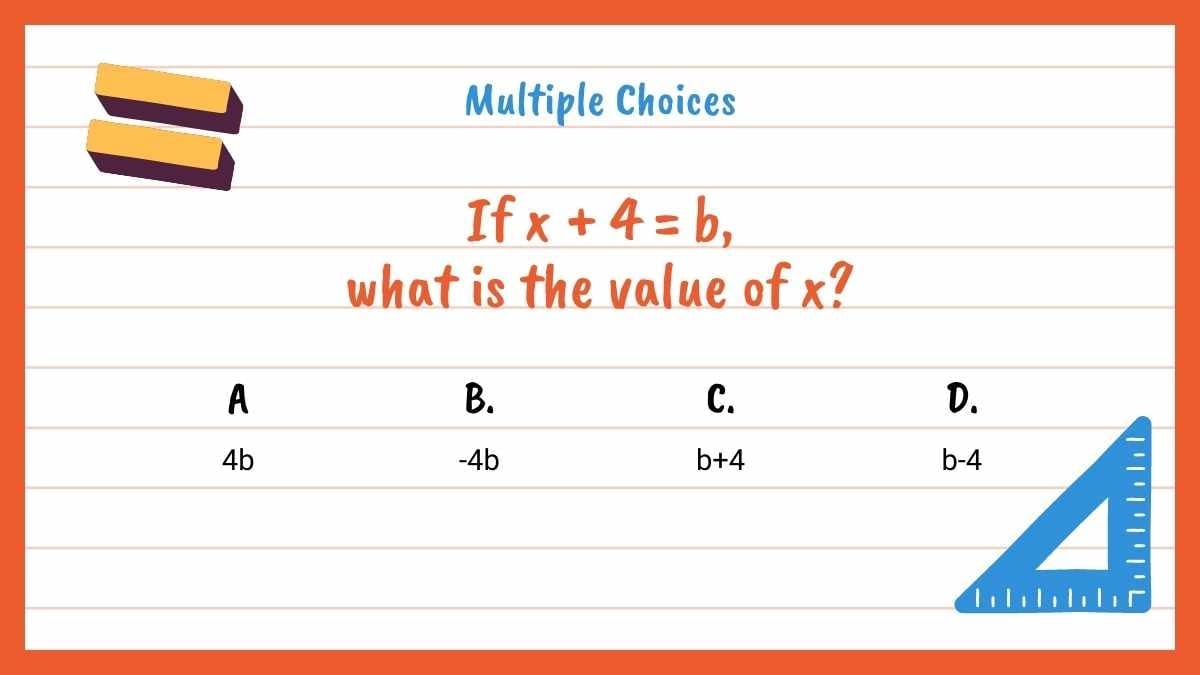 Slides de Quiz de Matemática com Ilustrações Fofas - deslizar 14