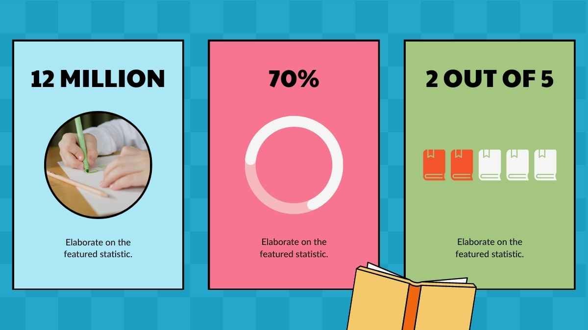 Plantillas de Informe de Libro Colorido con Diseño de Pastel a Cuadros - diapositiva 10