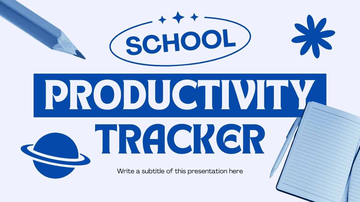 Bold Modern School Productivity Tracker - slide 1