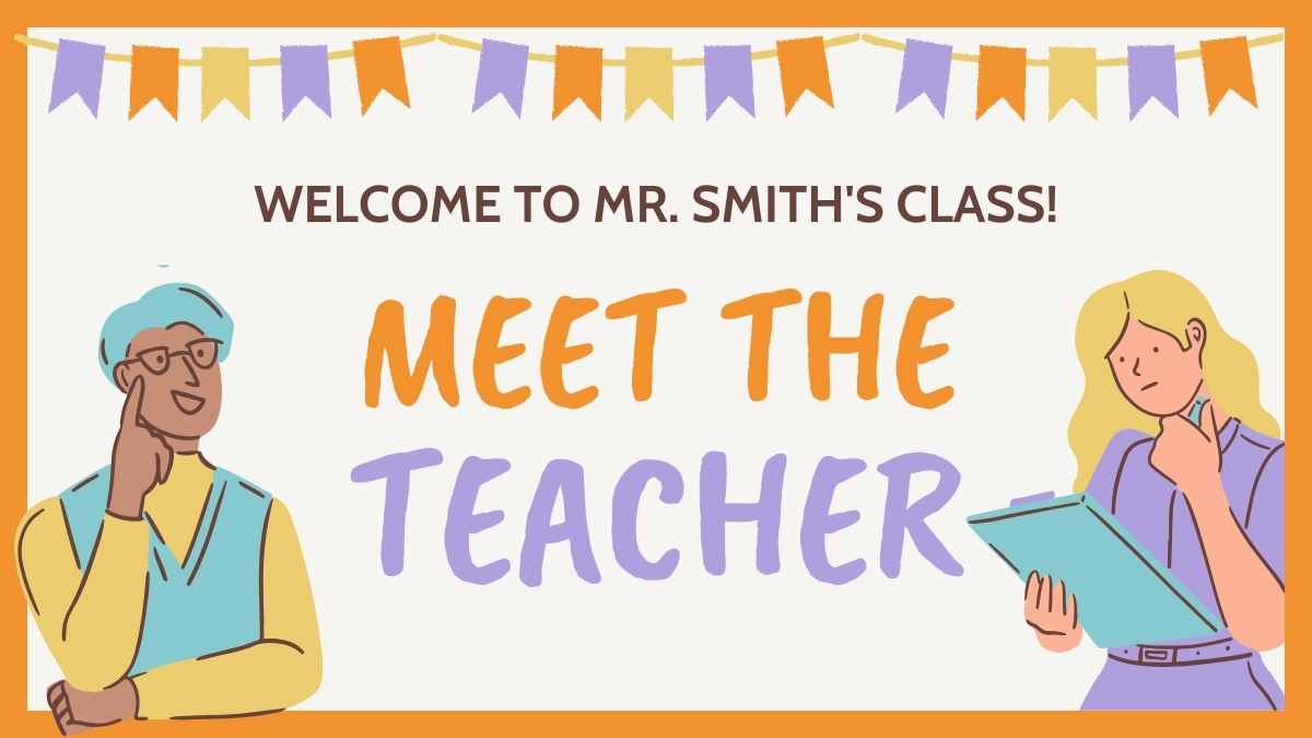 Pastel Illustrated Meet the Teacher - slide 1