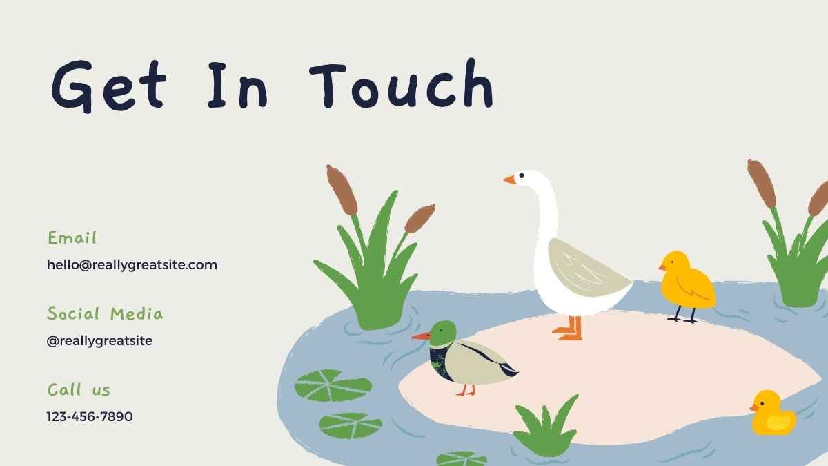 Pastel Illustrative and Cute Animal Newsletter Slides - slide 15