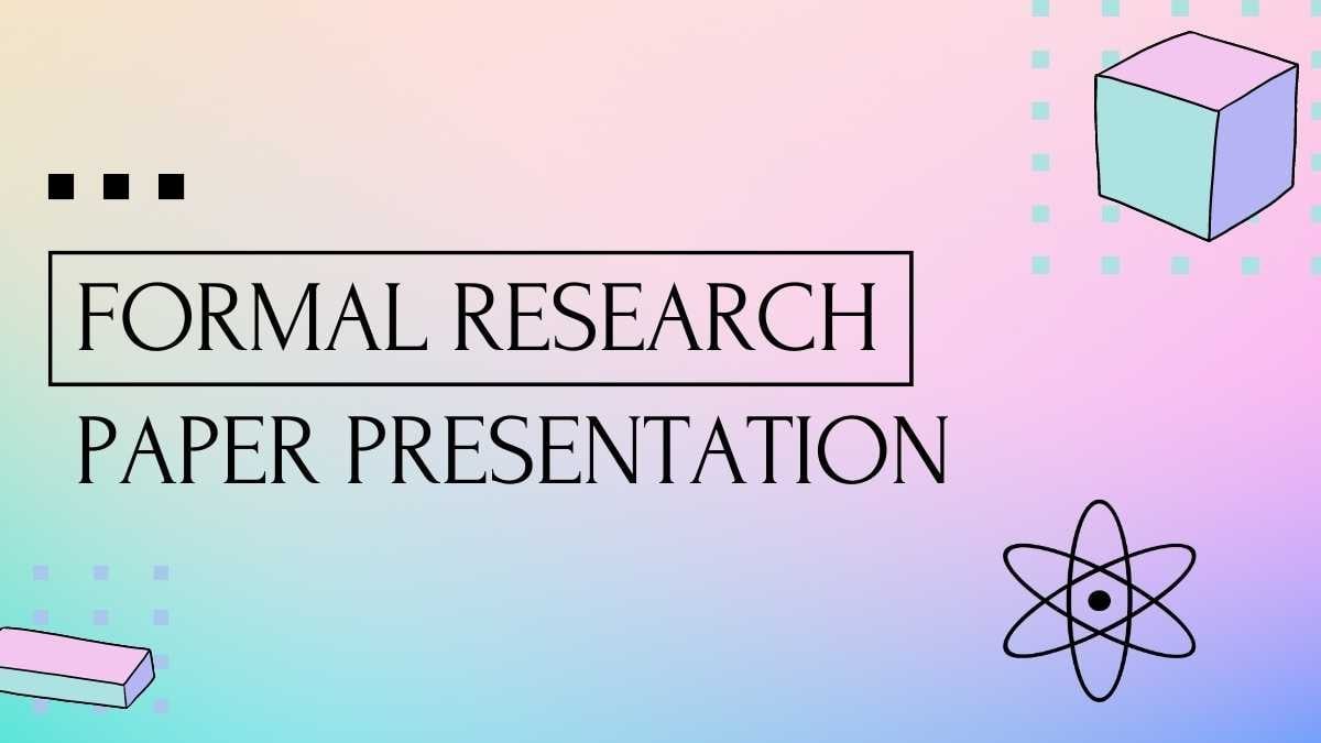 Pastel Multicolor Gradient Formal Research Paper Slides - slide 1