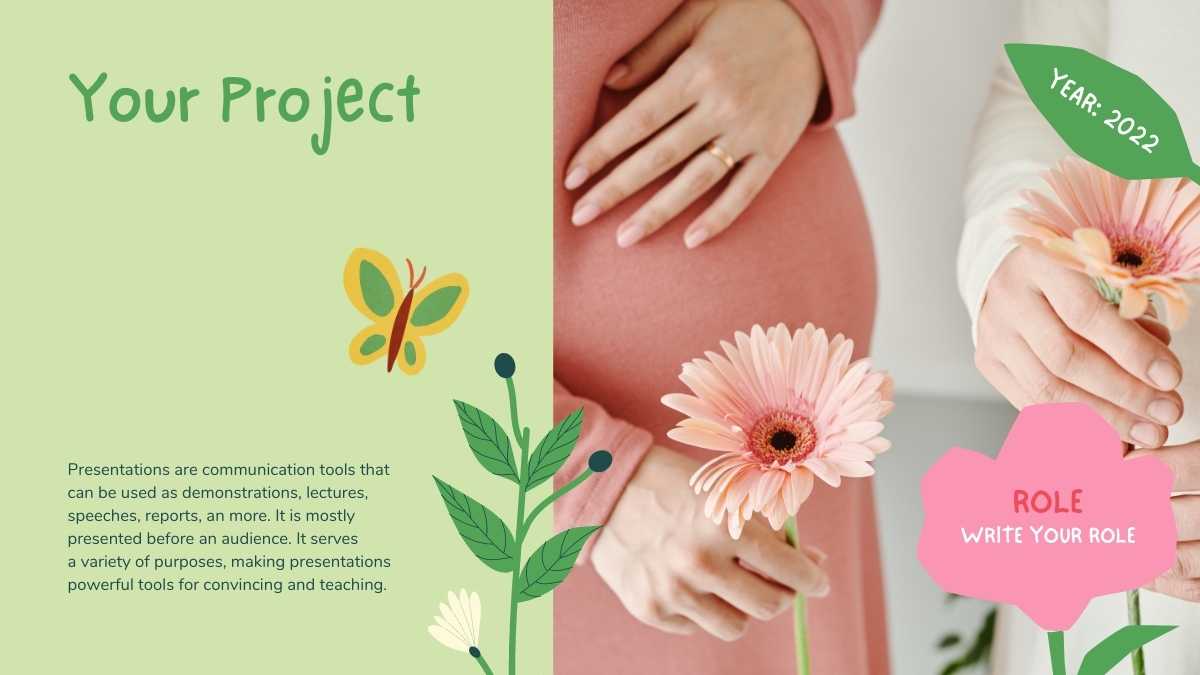 Plantillas Educativas de Cuidado Prenatal con Garabatos Florales Ilustrativos en Tonos Pastel - diapositiva 14