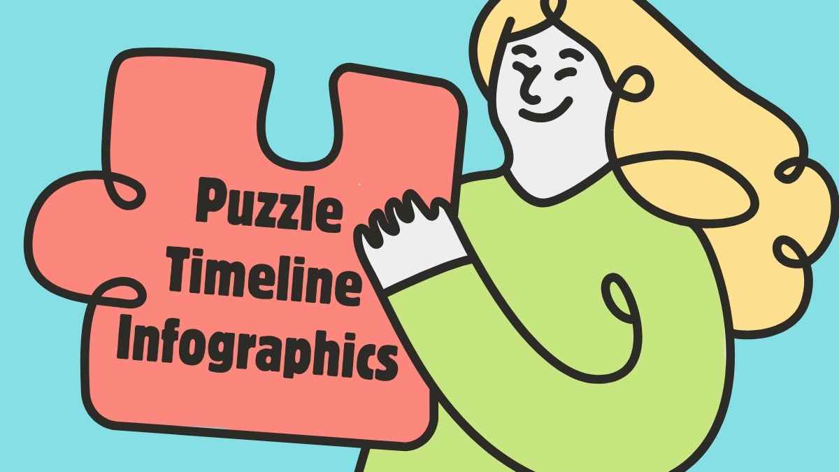 Pastel Puzzle Timeline Infographics - slide 1