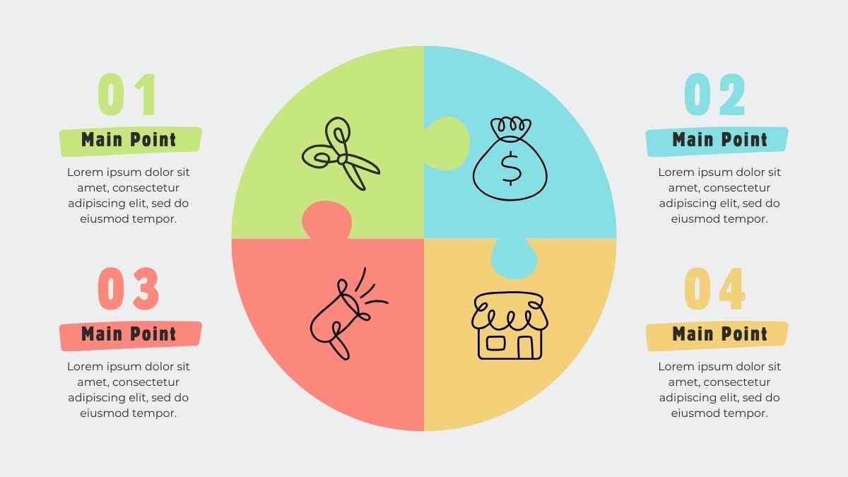 Pastel Puzzle Timeline Infographics - slide 6