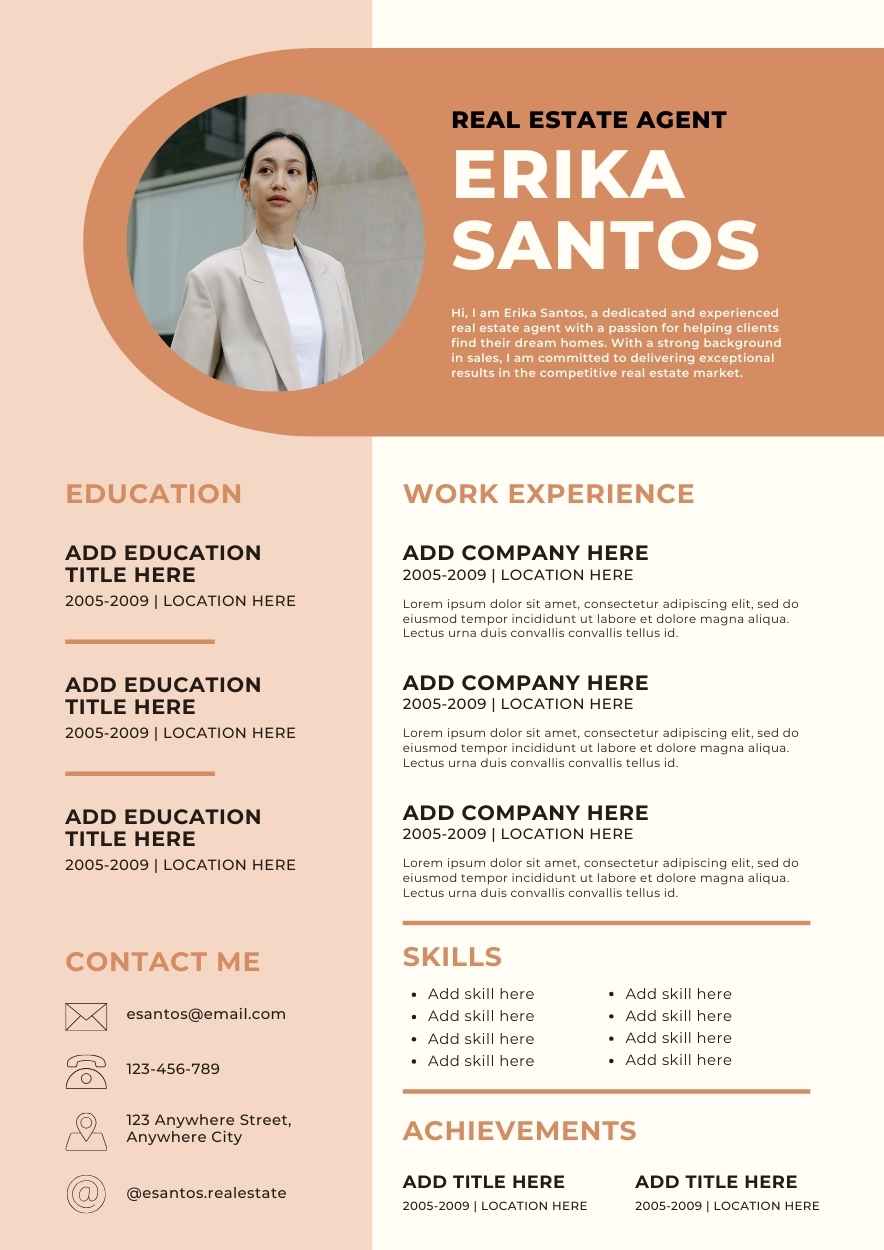 Pastel Real Estate Agent CV Resume - slide 1