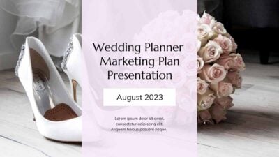 Slide Rencana Pemasaran untuk Wedding Planner dengan Nuansa Pastel