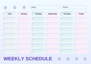 Pastel Weekly Schedule