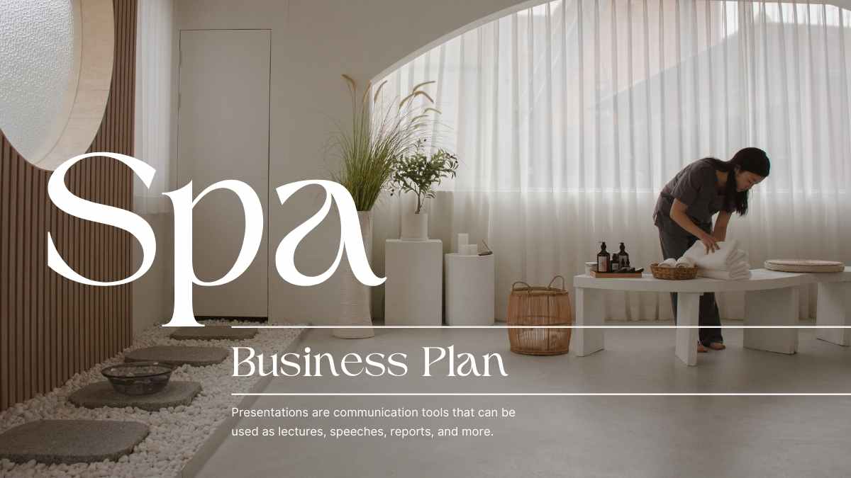 Photo-centric Spa Business Plan Slides - slide 1