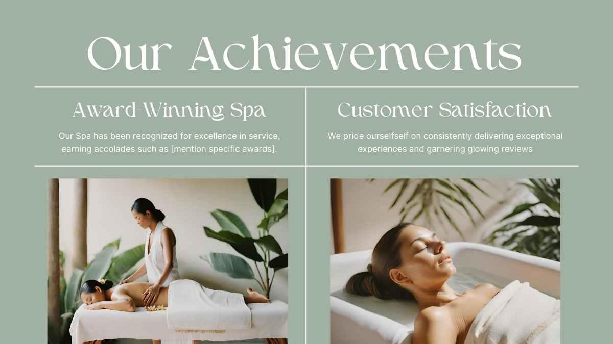 Photo-centric Spa Business Plan Slides - slide 9