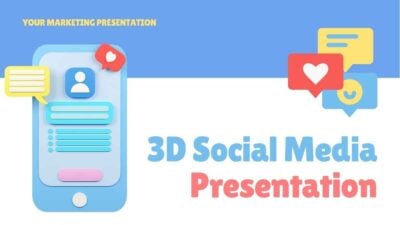 Cute 3D Social Media Marketing Slides