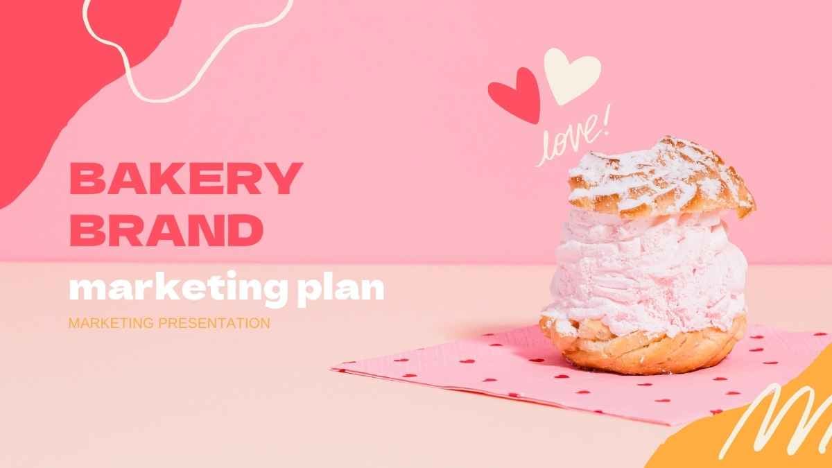 Lindas Plantillas Rosadas para el Plan de Marketing de una Marca de Repostería - diapositiva 1