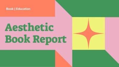 Pink Yellow Green and Orange Abstract Graphic Pattern Aesthetic Book Report Slides