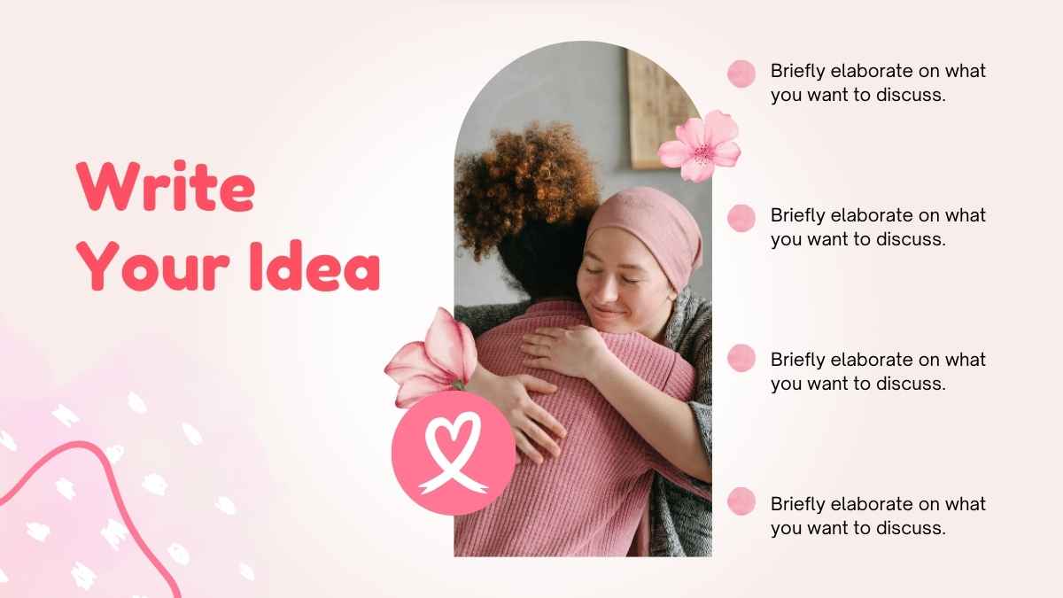 Slides de Conscientização sobre o Câncer de Mama em Rosa e Bege - deslizar 9