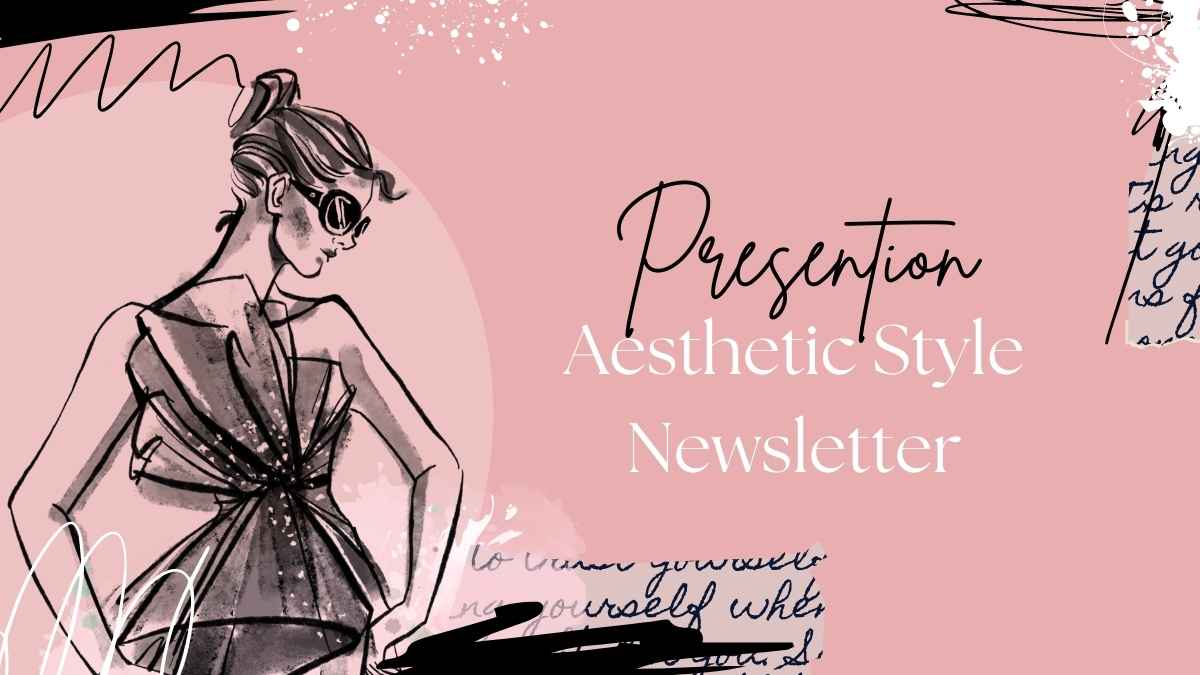 Pink Aesthetic Scrapbook Style Newsletter Slides - slide 1