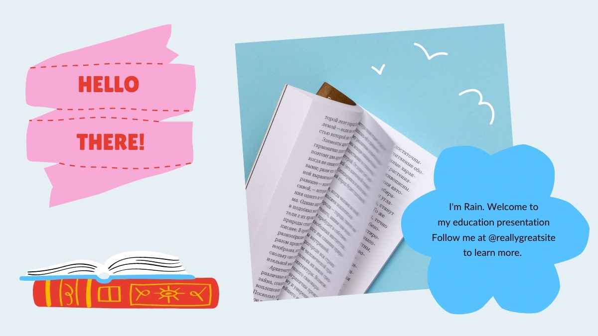 Recomendações de Livros Fofo de Scrapbook para Apresentações do Ensino Fundamental - deslizar 4