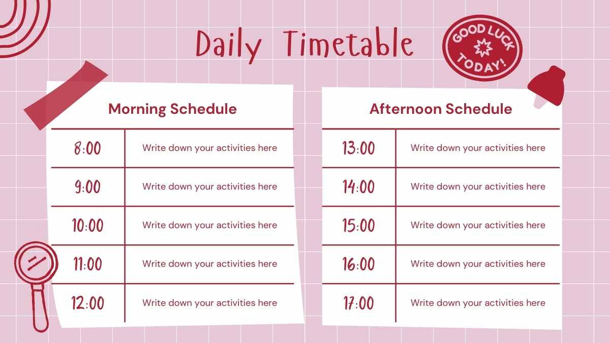 Cute Doodle Daily Agenda Slides - slide 6