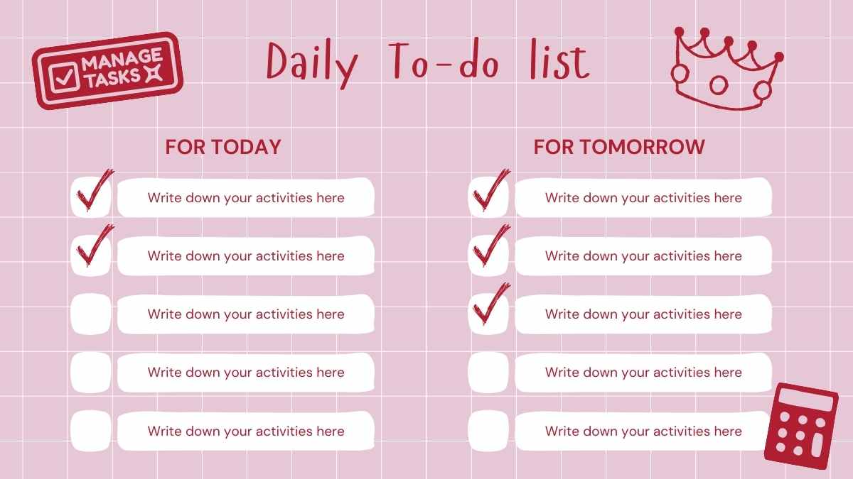 Cute Doodle Daily Agenda Slides - slide 8