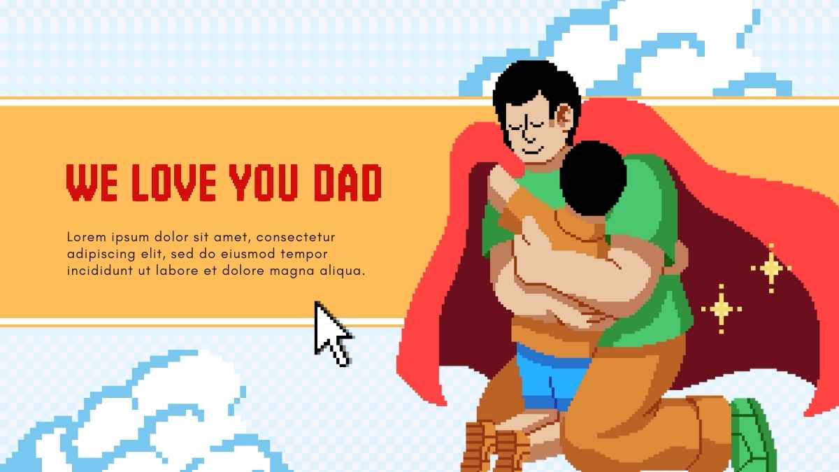 Pixel Art My Dad’s a Superhero - slide 13